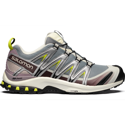 XA PRO 3D Unisex Sportstyle Shoes in Quarry / Vanilla Ice / Lime Punch