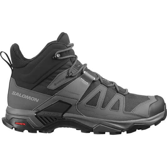 X ULTRA 4 MID WIDE GTX Men Outdoor Shoes in Black / Magnet / Pearl Blue