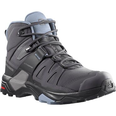 X ULTRA 4 MID GTX Women Outdoor Shoes in Magnet / Black / Zen Blue