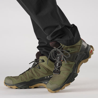 X ULTRA 4 MID GTX Men Outdoor Shoes in Deep Lichen Green / Peat / Kelp