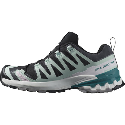 XA PRO 3D V9 GTX Women Outdoor Shoes in Black / Bleached Aqua / Harbor Blue