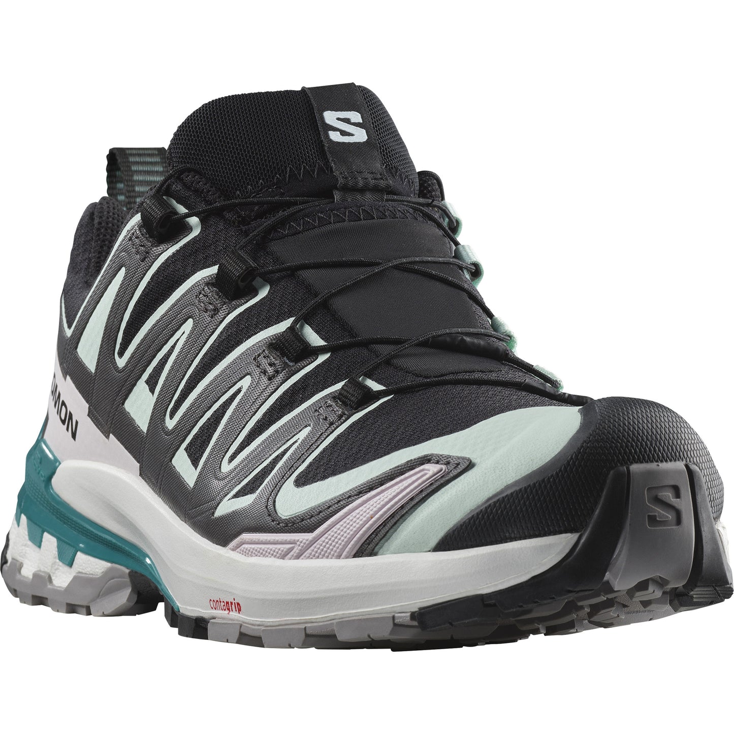 XA PRO 3D V9 GTX Women Outdoor Shoes in Black / Bleached Aqua / Harbor Blue