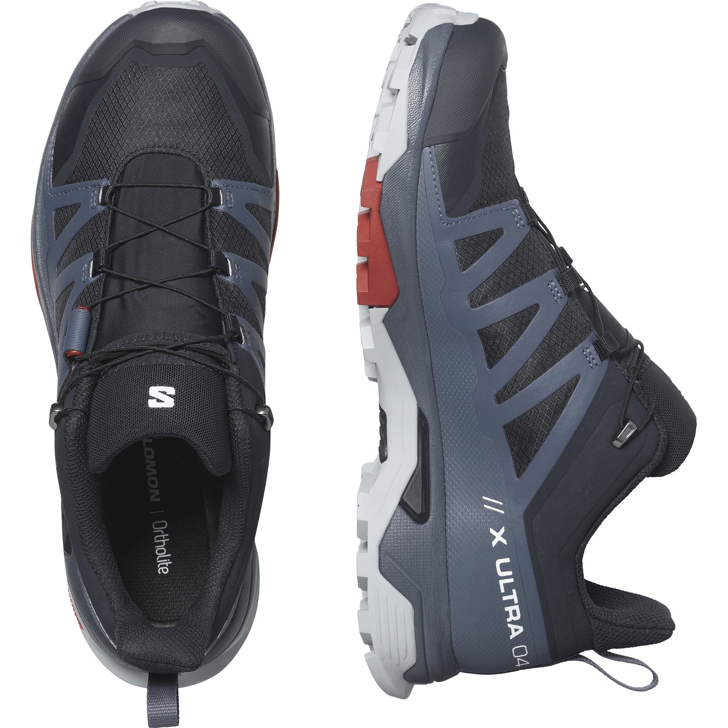 X ULTRA 4 GTX Men Outdoor Shoes in Carbon / Bering Sea / Pearl Blue