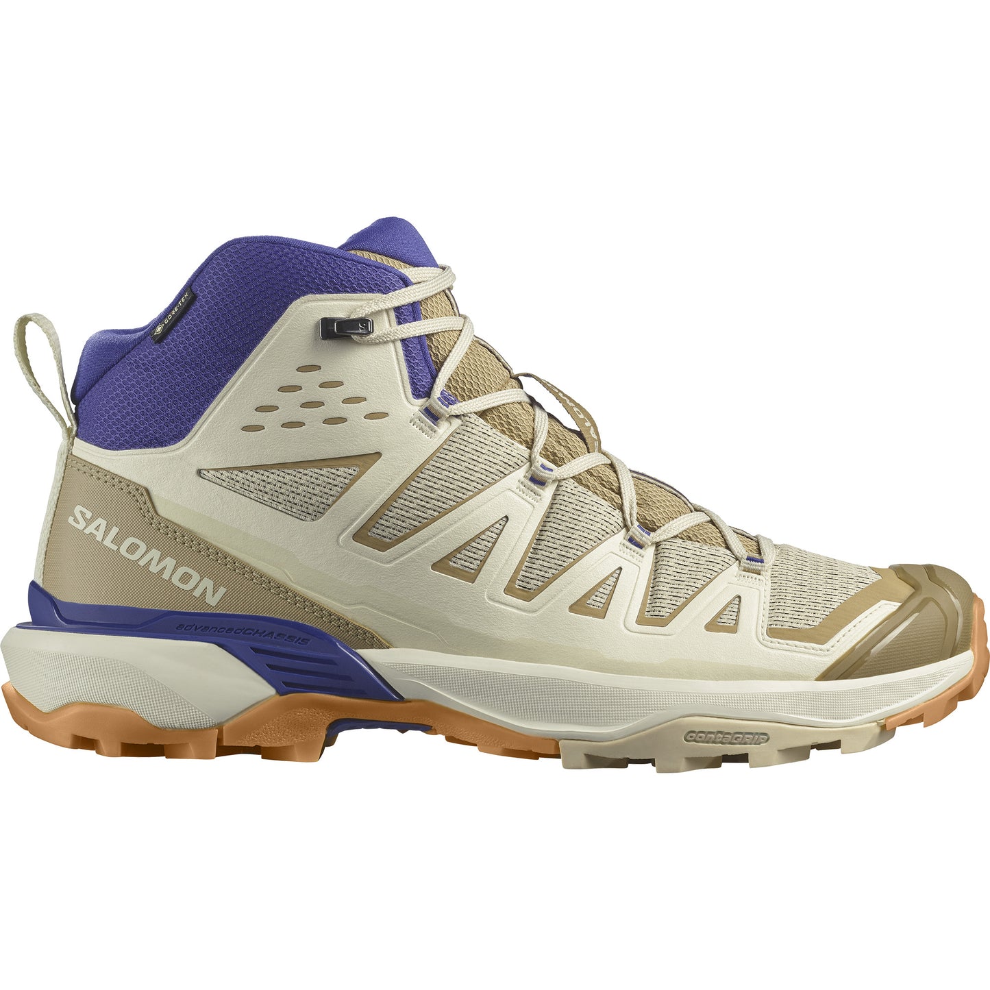 X ULTRA 360 EDGE MID GTX Men Outdoor Shoes in Bleached Sand / Kelp / Spectrum Blue