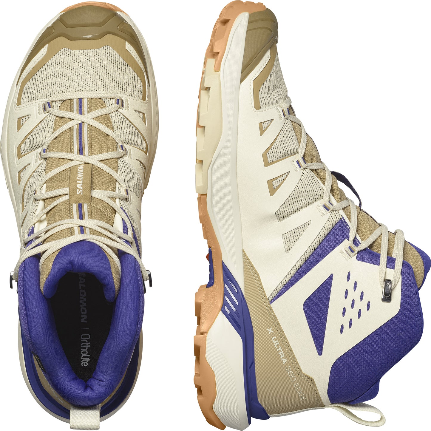 X ULTRA 360 EDGE MID GTX Men Outdoor Shoes in Bleached Sand / Kelp / Spectrum Blue