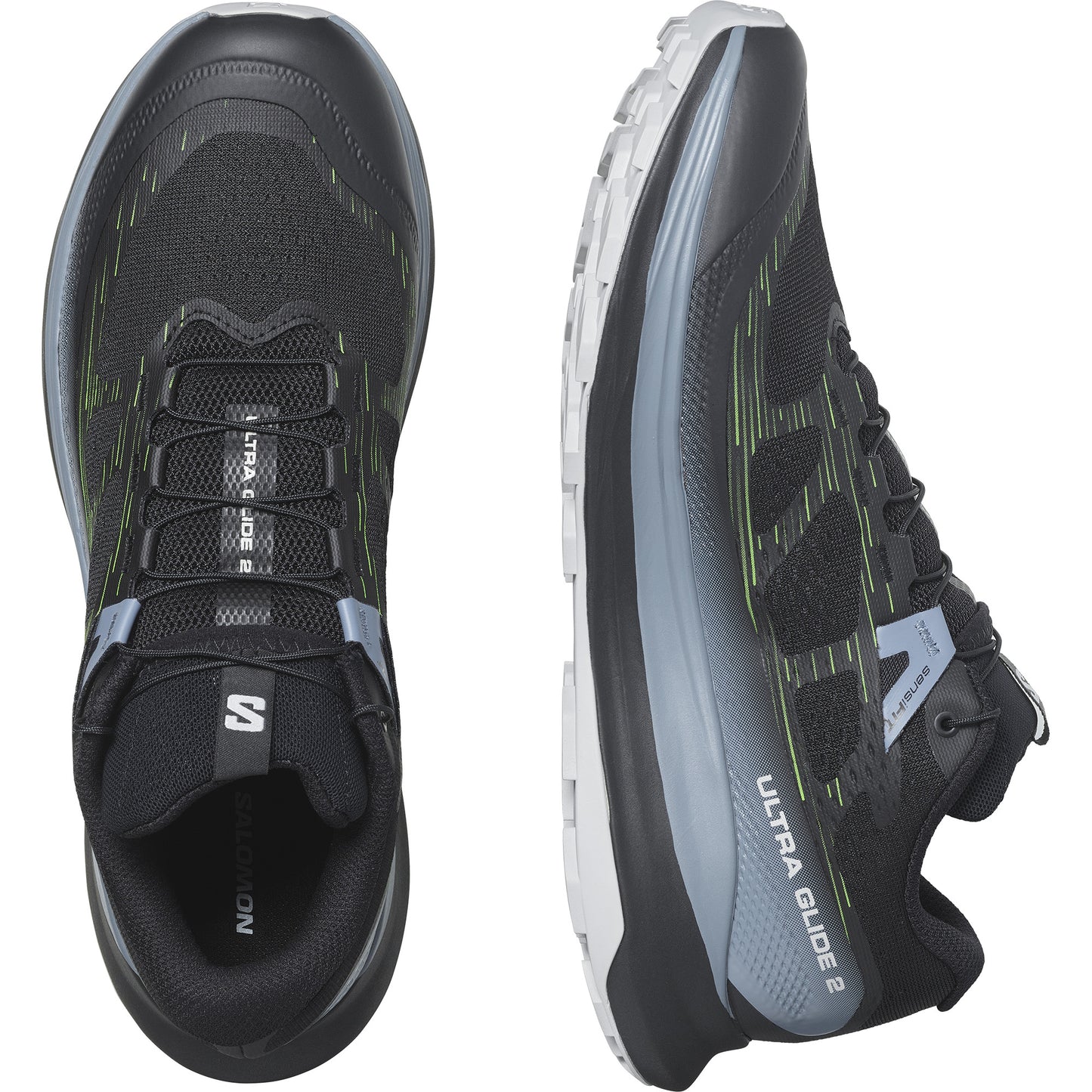 ULTRA GLIDE 2 Men Trail Running Shoes in Black / Flint Stone / Green Gecko