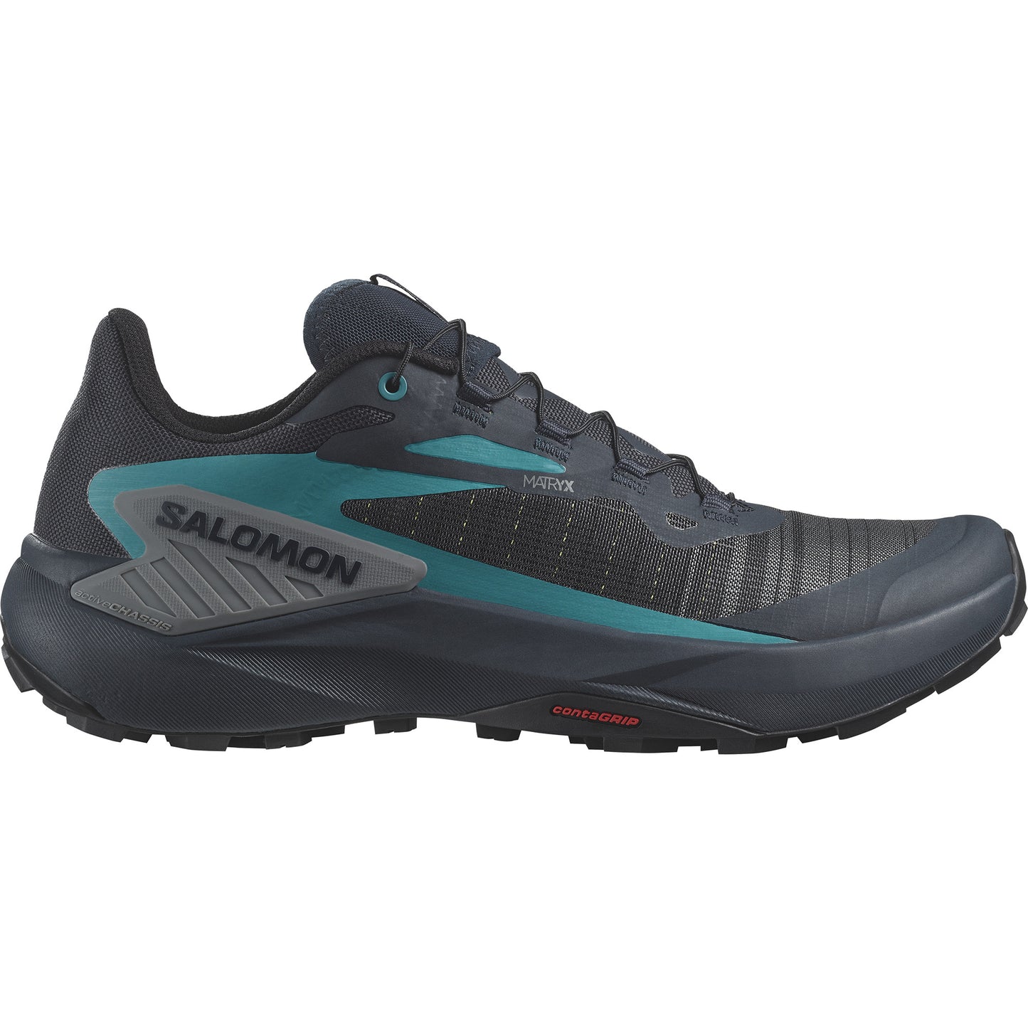 GENESIS Men Trail Running Shoes in Carbon / Tahitian Tide / Quiet Shade