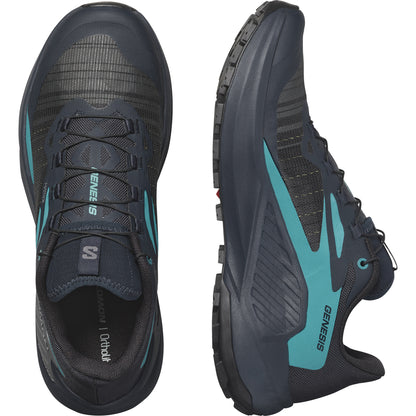 GENESIS Men Trail Running Shoes in Carbon / Tahitian Tide / Quiet Shade