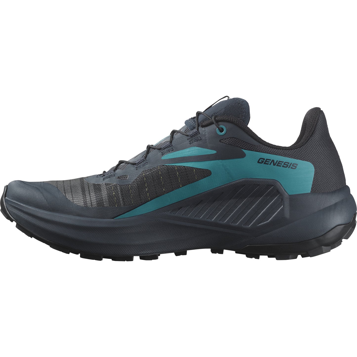 GENESIS Men Trail Running Shoes in Carbon / Tahitian Tide / Quiet Shade