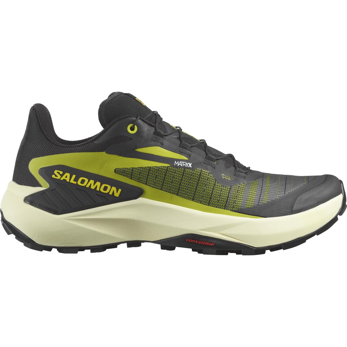 GENESIS Men Trail Running Shoes in Black / Sulphur Spring / Transparent Yellow