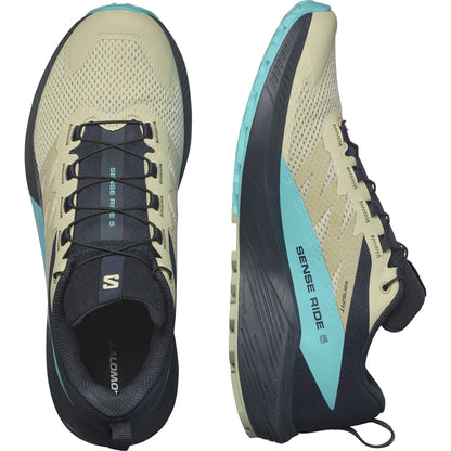 SENSE RIDE 5 Men Trail Running Shoes in Alfalfa / Carbon / Peacock Blue