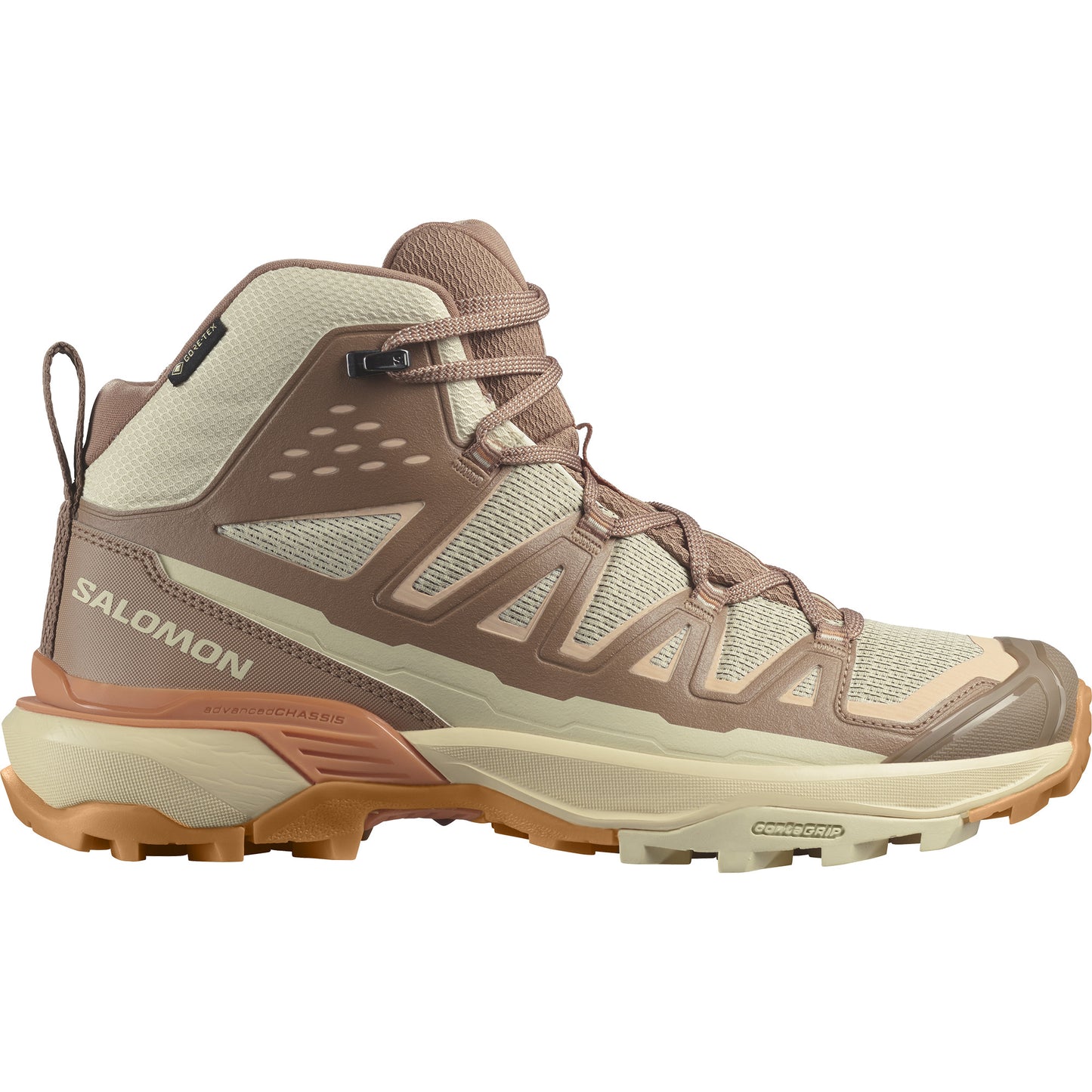 X ULTRA 360 EDGE MID GTX Women Outdoor Shoes in Shortbread / Raw Umber / Prairie Sunset