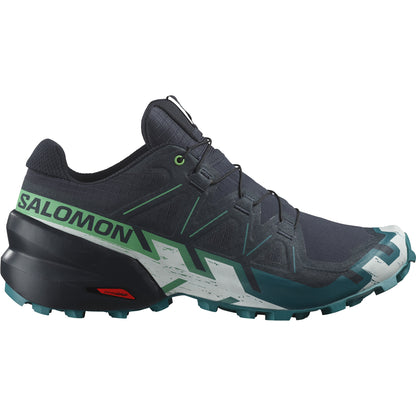 SPEEDCROSS 6 Men Trail Running Shoes in Carbon / Tahitian Tide / White