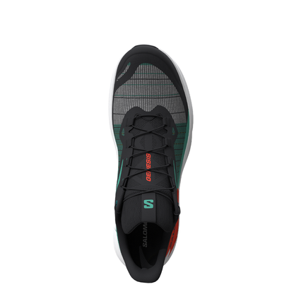 GENESIS Men Trail Running Shoes Black/Electric Green/Cherry Tomato