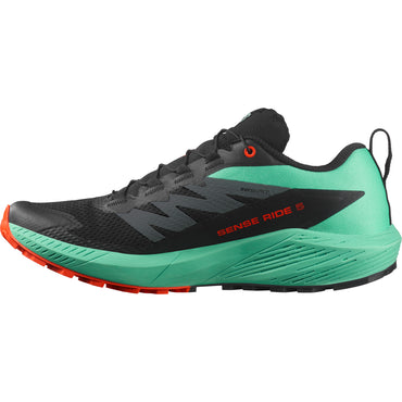 SENSE RIDE 5 Men Trail Running Shoes in Black / Bay / Cherry Tomato