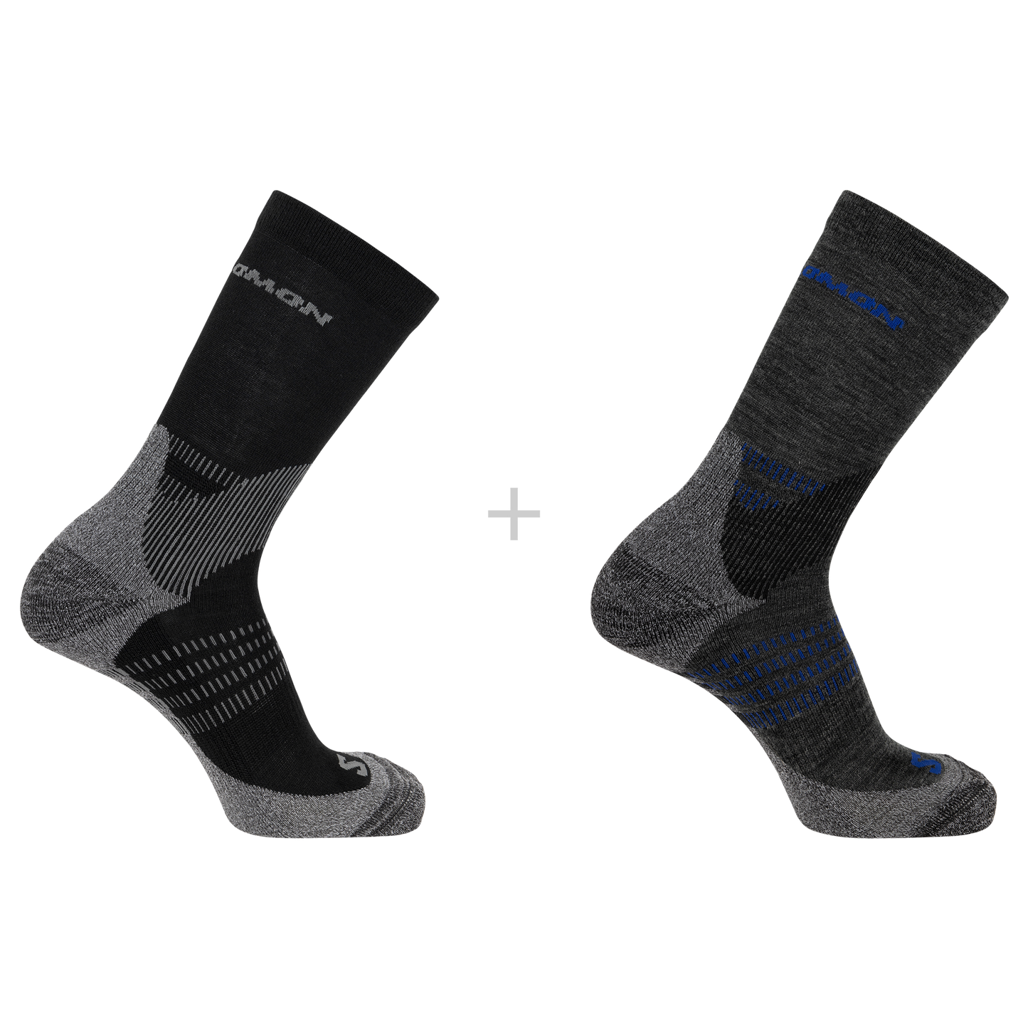 X ULTRA ACCESS CREW 2-PACK Unisex Hiking  Socks in Anthracite / Black