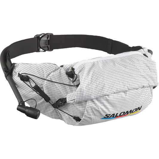 CROSS SEASON WAIST RACE Unisex Running Bag in White/Black