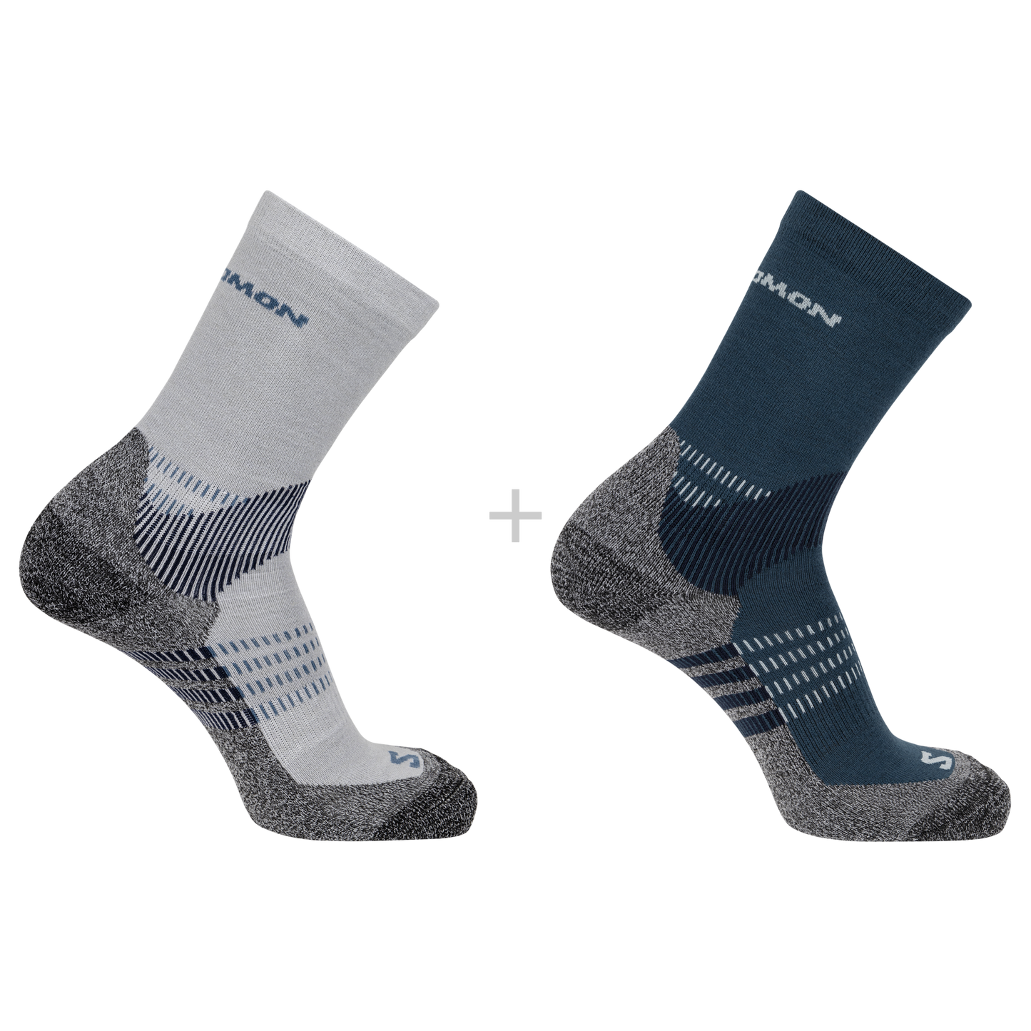 X ULTRA ACCESS CREW 2-PAC Unisex Hiking  Socks in Quarry