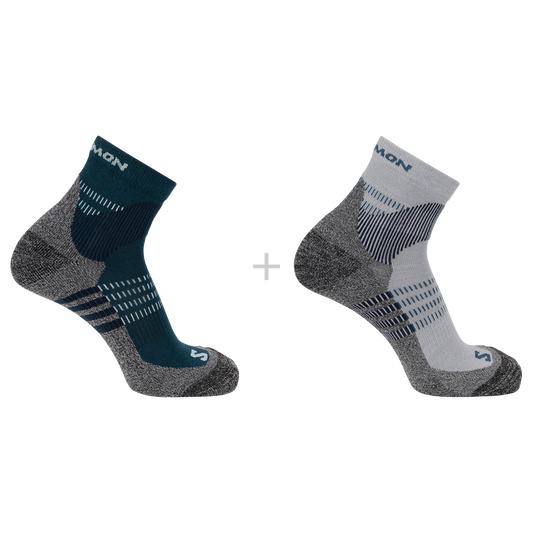 X ULTRA ACCESS QUARTER 2- Unisex Hiking  Socks in Quarry