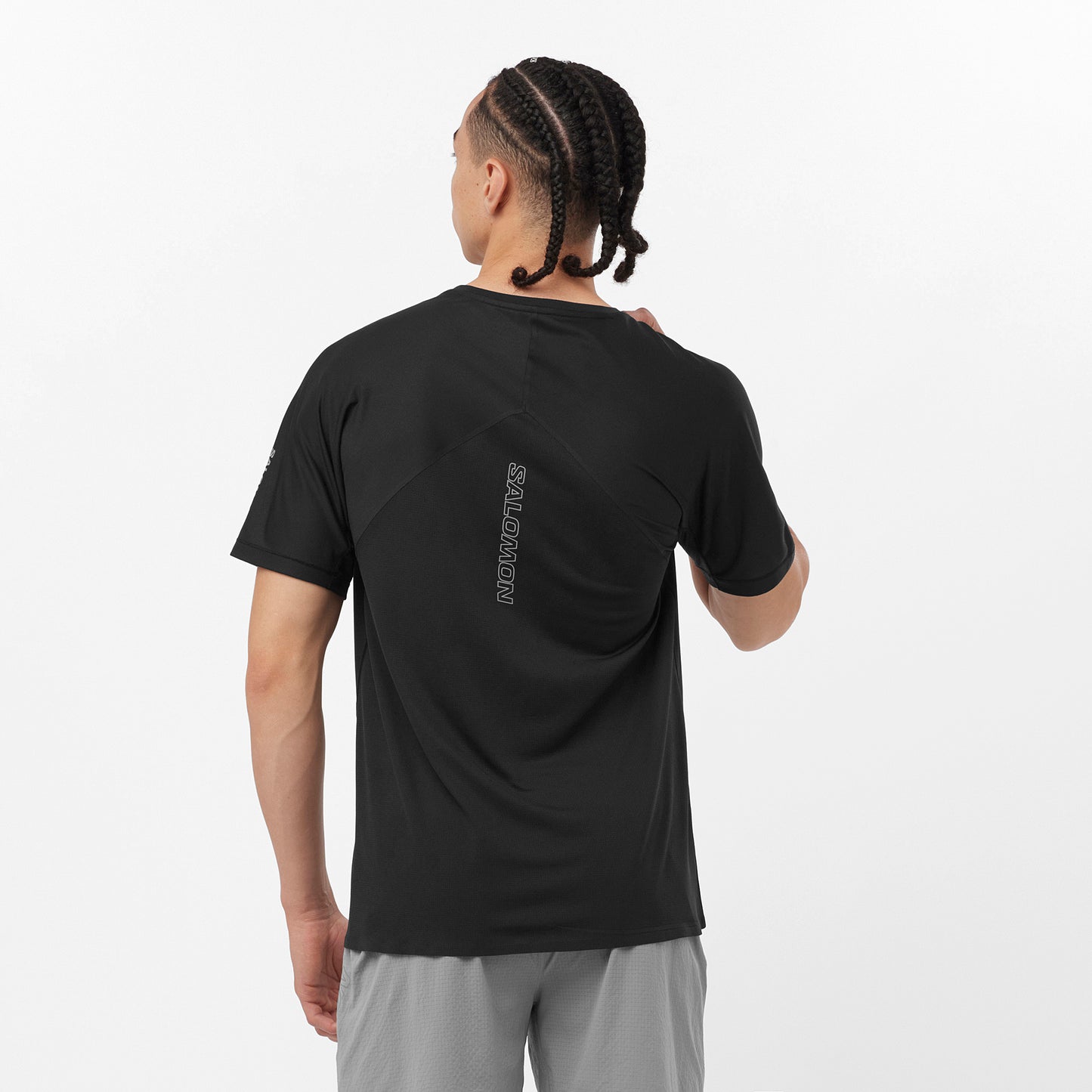 SENSE AERO SS Men Running Shirt in Deep Black