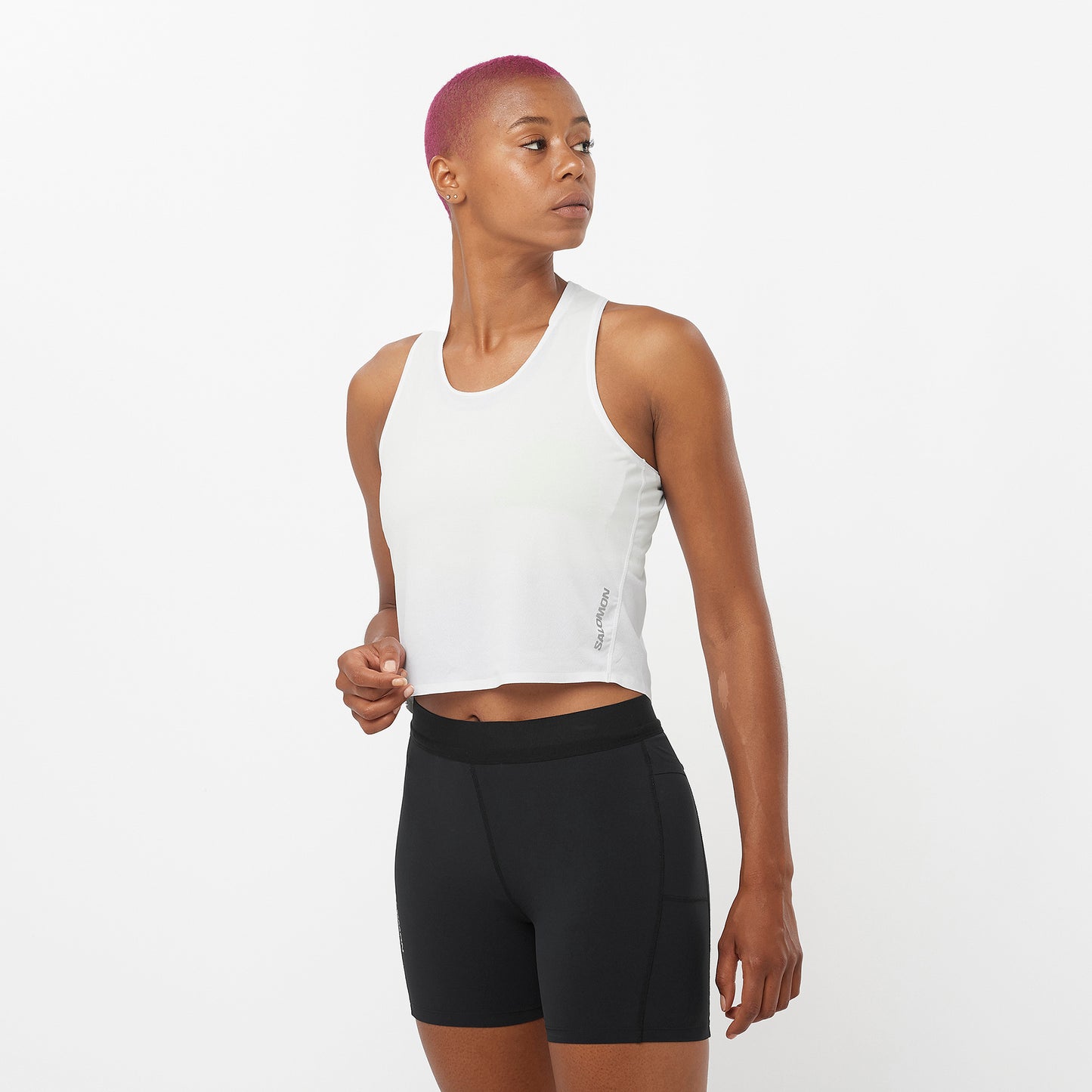 SENSE AERO SHORT TANK Women Running in White