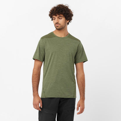 OUTLINE SS Men Hiking Shirt in Grape Leaf