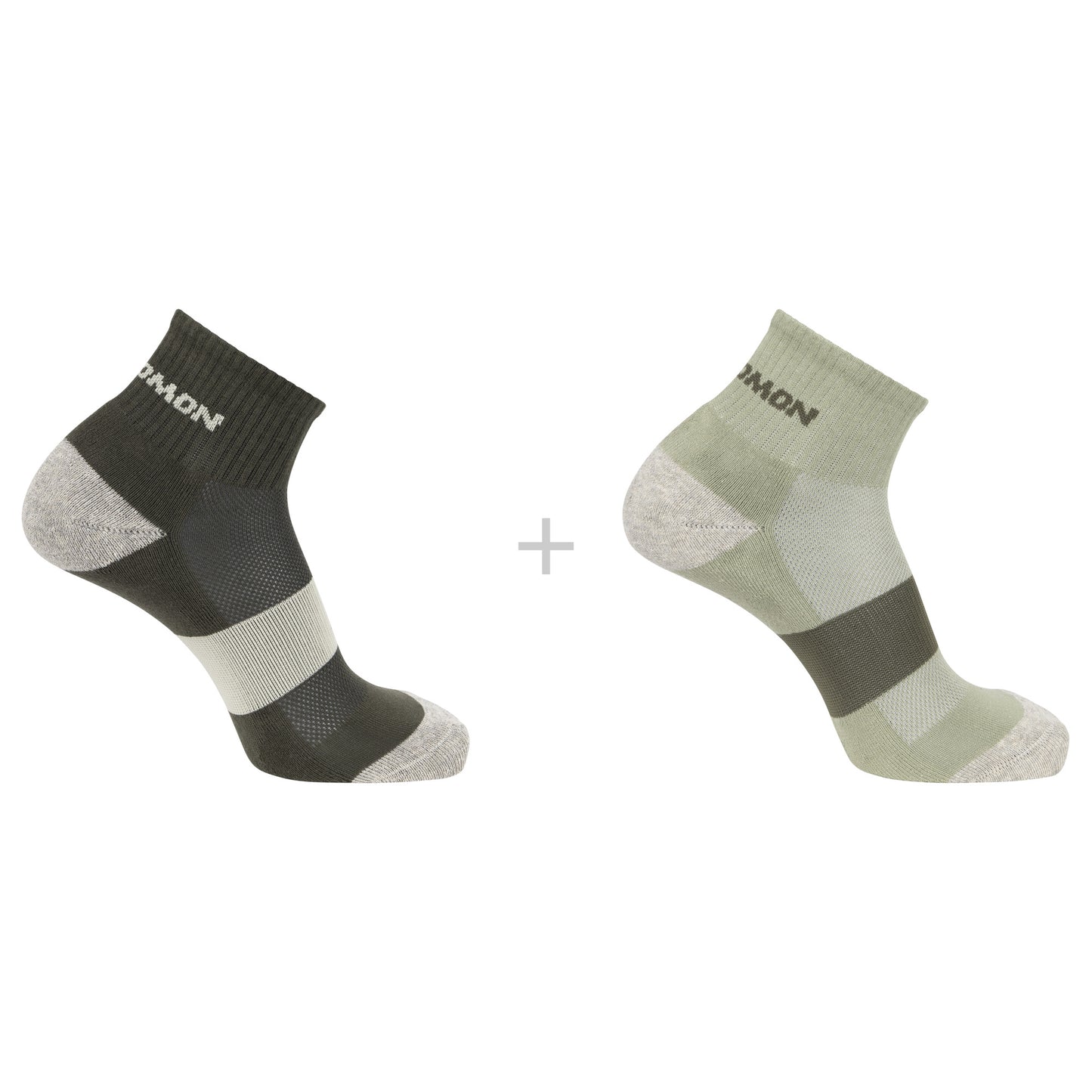 EVASION ANKLE 2-PACK Unisex Hiking Socks in Olive Night / Alfalfa