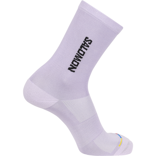 SOCKS 365 CREW ORCHID PETAL/BLACK Unisex Hiking Socks in Purple