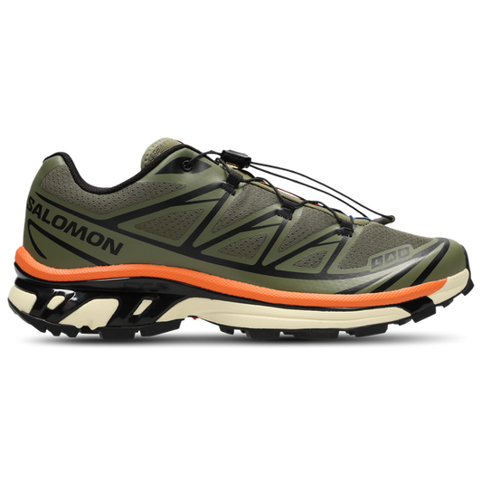 XT-6 Unisex Sportstyle Shoes Deep Lichen Green / Black / Red Orange