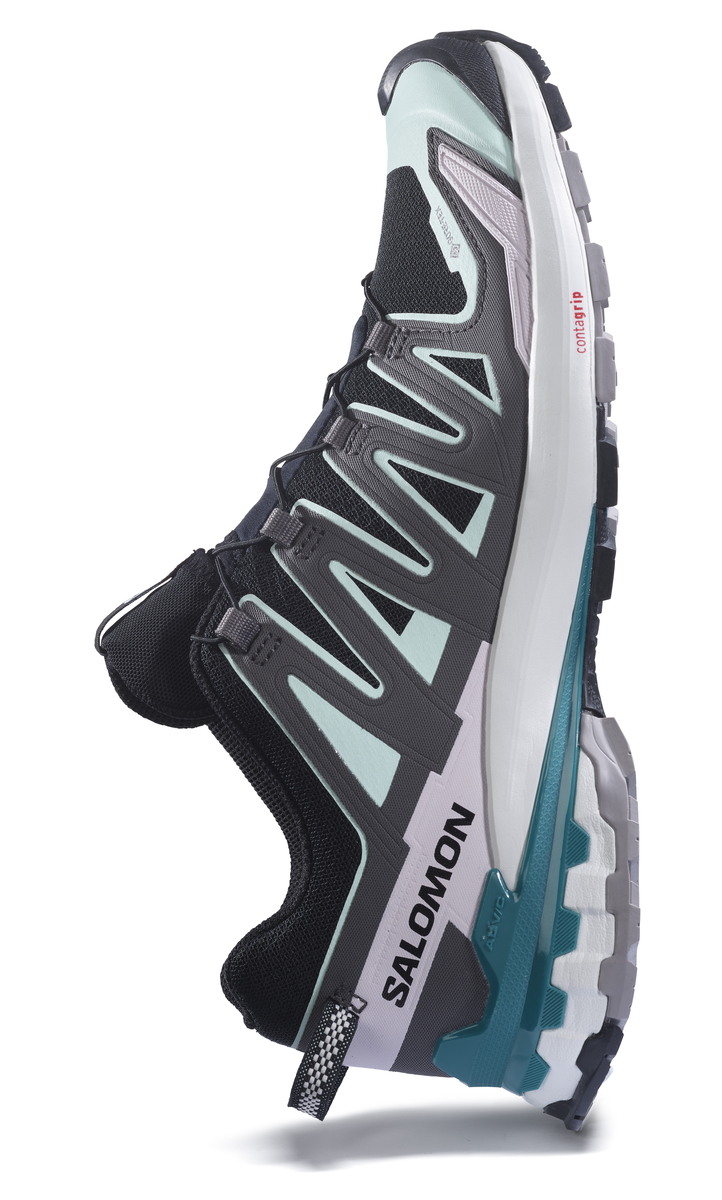 XA PRO 3D V9 GTX Women Outdoor Shoes in Black / Bleached Aqua / Harbor Blue